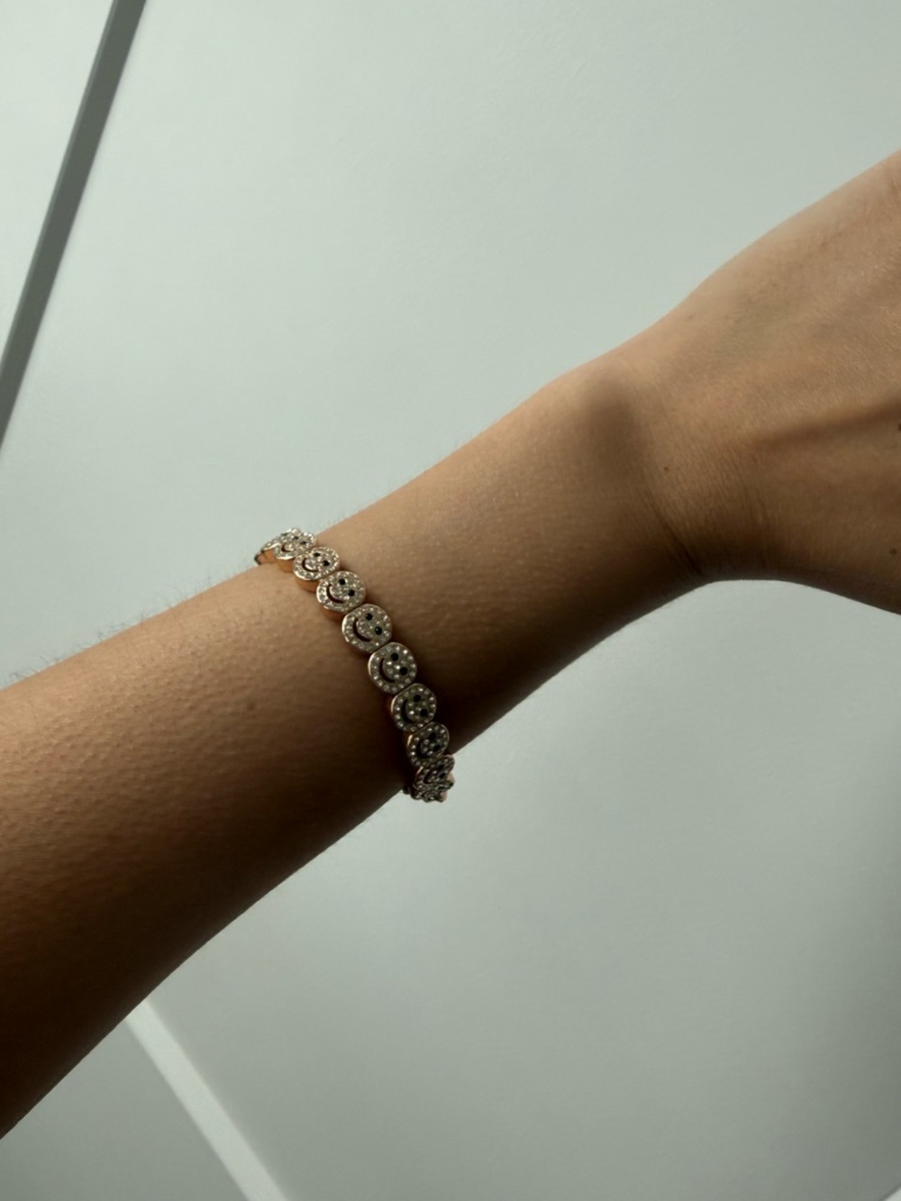 Delicate Gold-Tone Crystal Link Bracelet